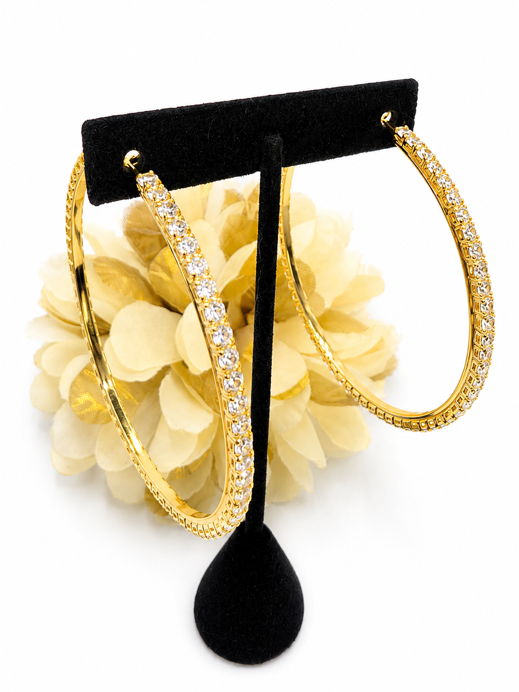 75mm Real Glass Hoops Karol G Gold / Silver