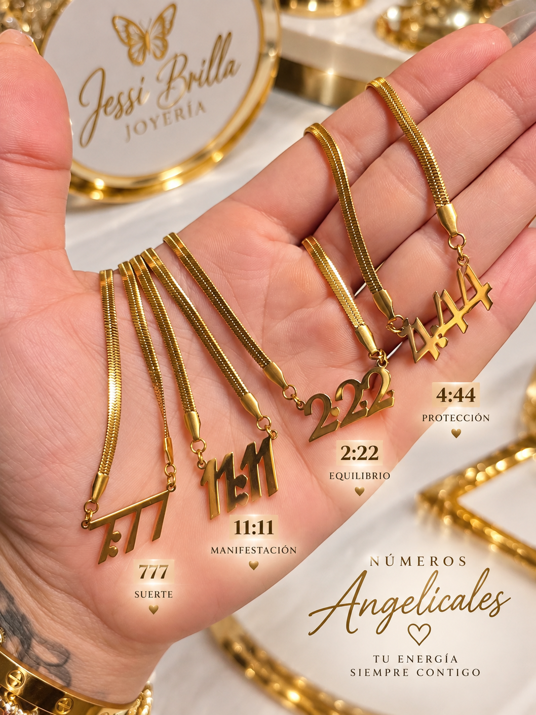 Numero de los Angeles Cadena Omega -Size 18inch