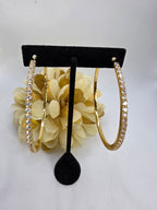 Argollas de 75mm en Vidrio Real Karol G Gold / Silver