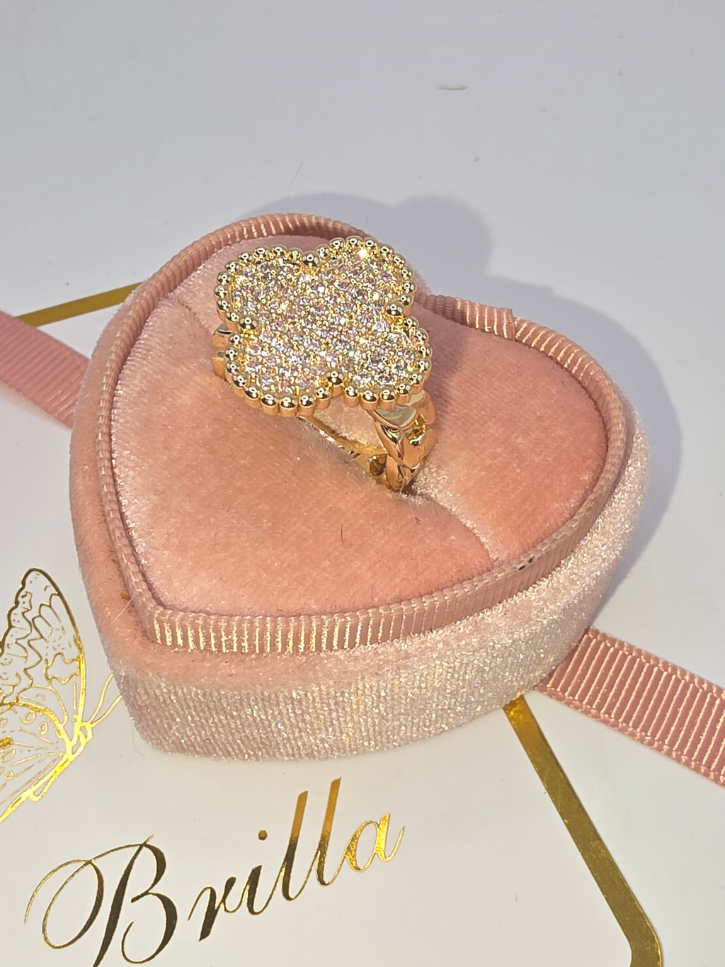 Anillo Trébol adiamamtado