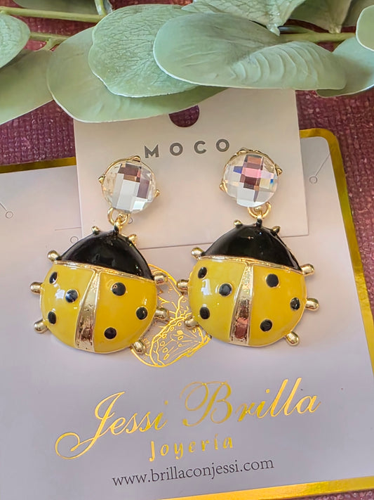 Aretes Coquito Amarilos