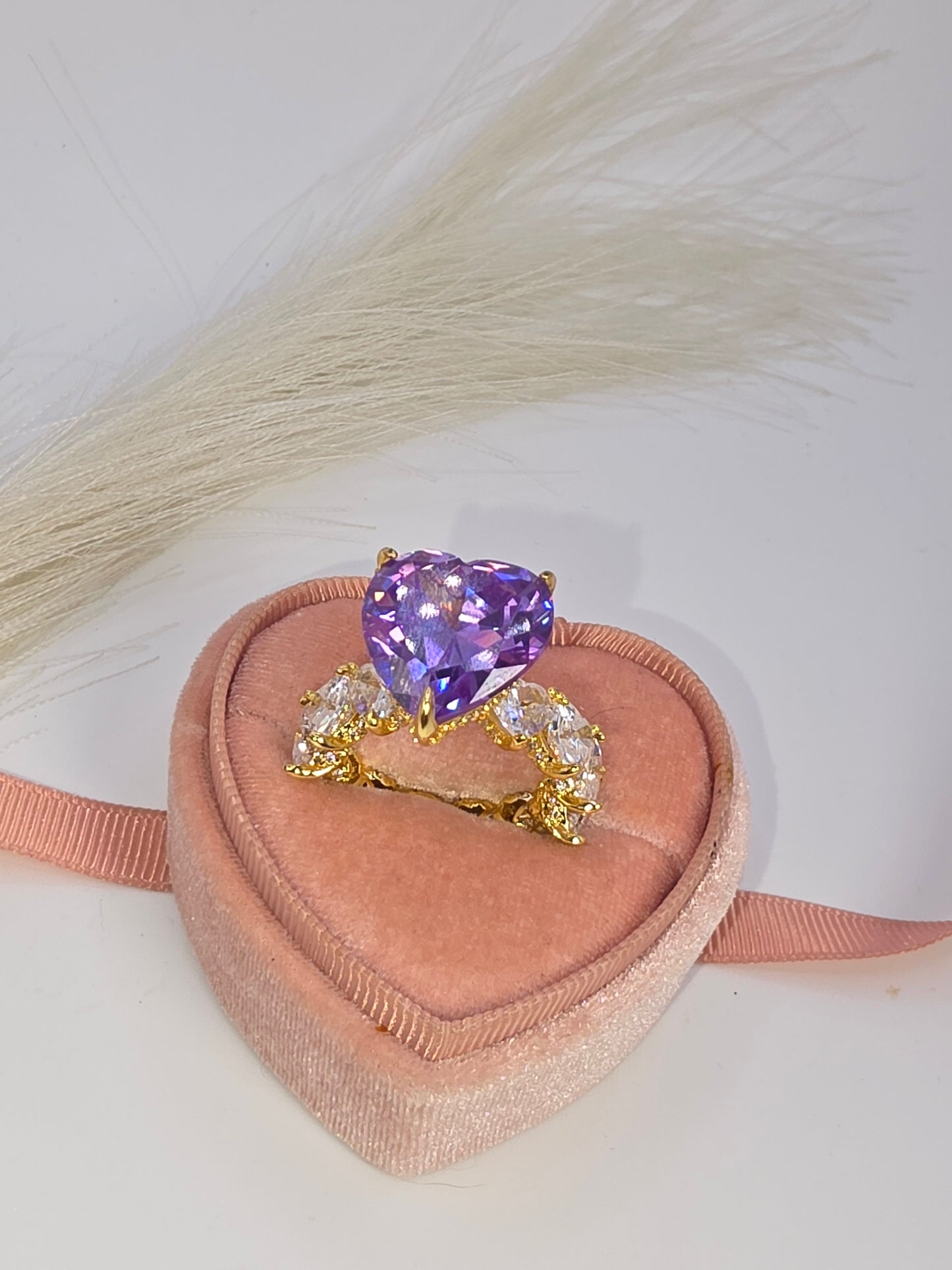Purple Bling Princess Ring | Real Glass