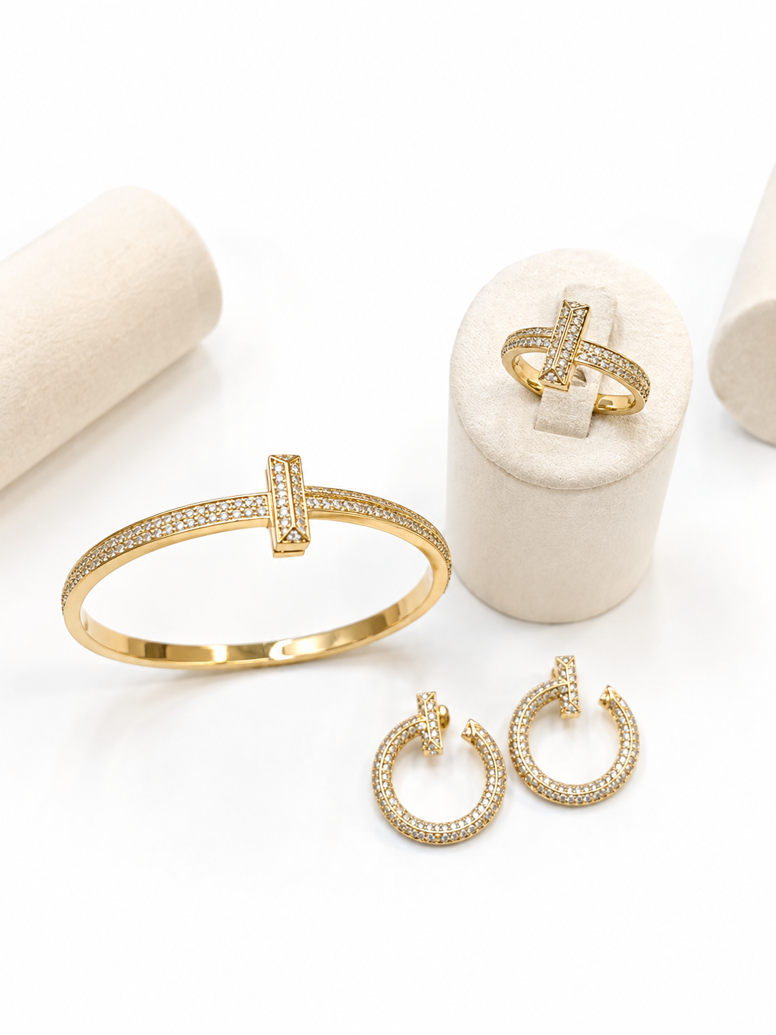 Set Brazalte 7inch/ Anillo y Aretes  Impirado