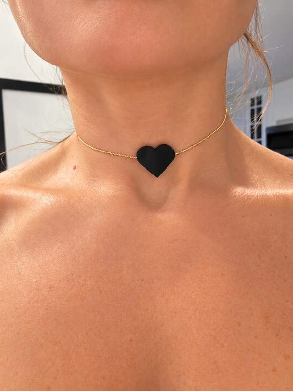 Corazon de Azavache real para protección Mal de Ojo con cadena se extiende hasta 18inch