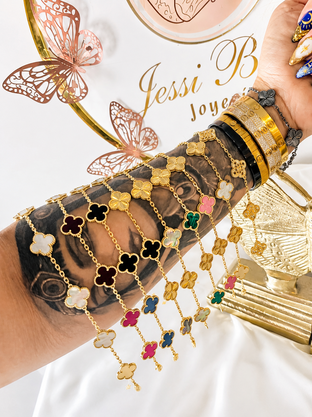 Pulsera de Trebol Top Quality-Size 7imch
