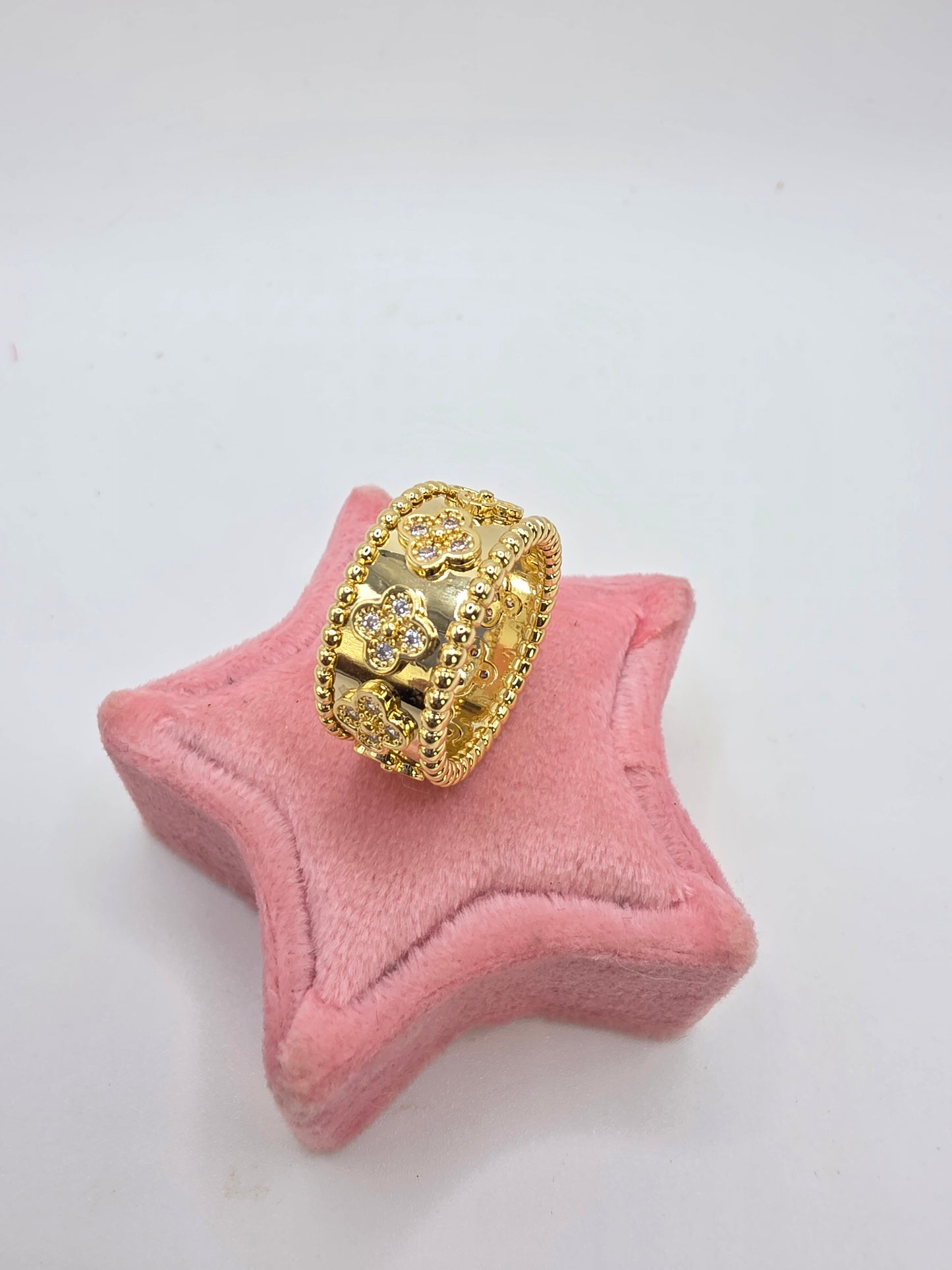 Gold polished treble ring Laminated 14k