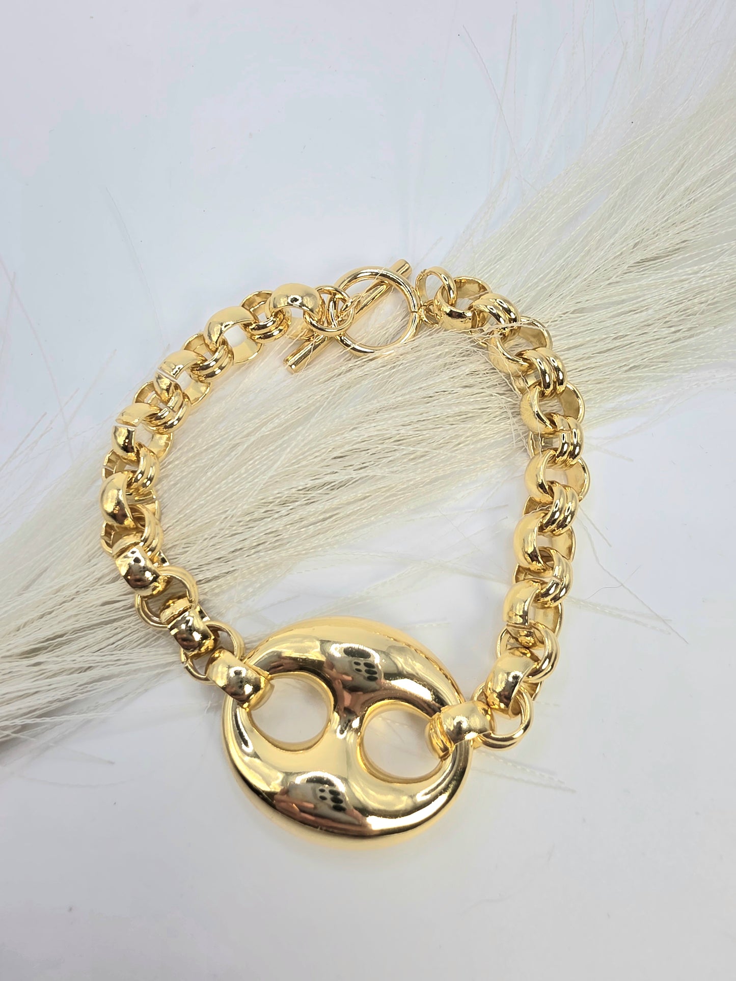 Pulsera con tejido GG size 7inch