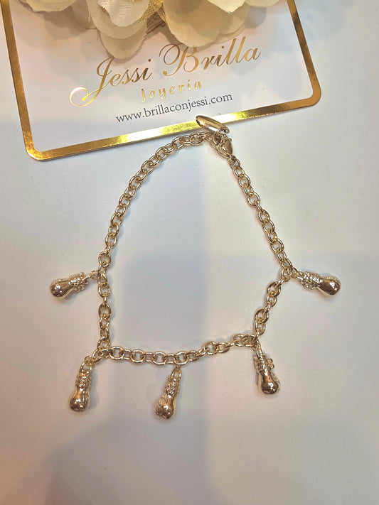 Pulsera con guirnaldas ajustable