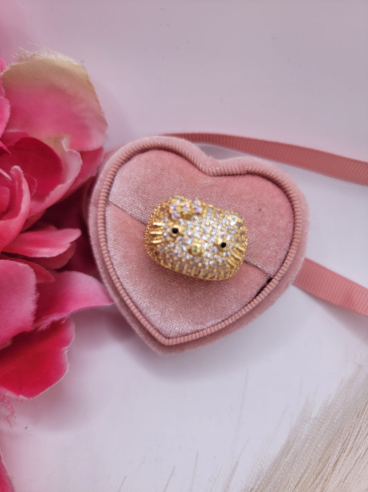 Anillo Hello Ketty / Laminado de Oro 14k Alta Calidad