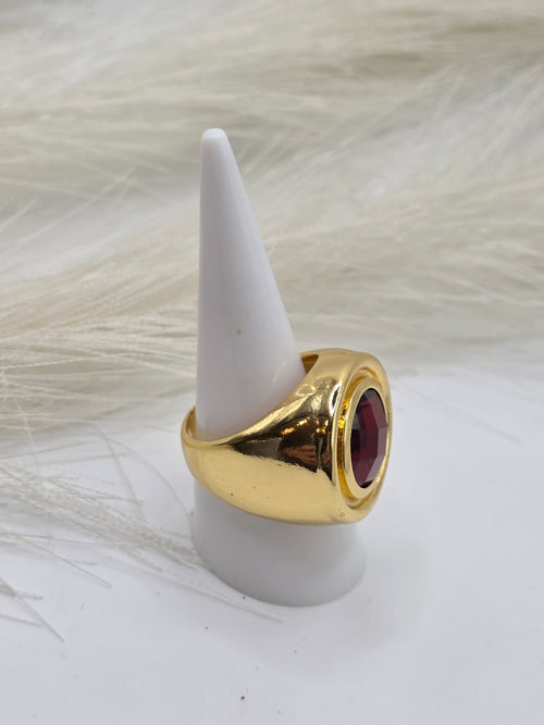 Large Ring Ephera Color: Red, Dark, Green