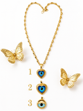 Cadena de Ojo Azul Turco Tejido de corazon cual ojo te gusta mas?