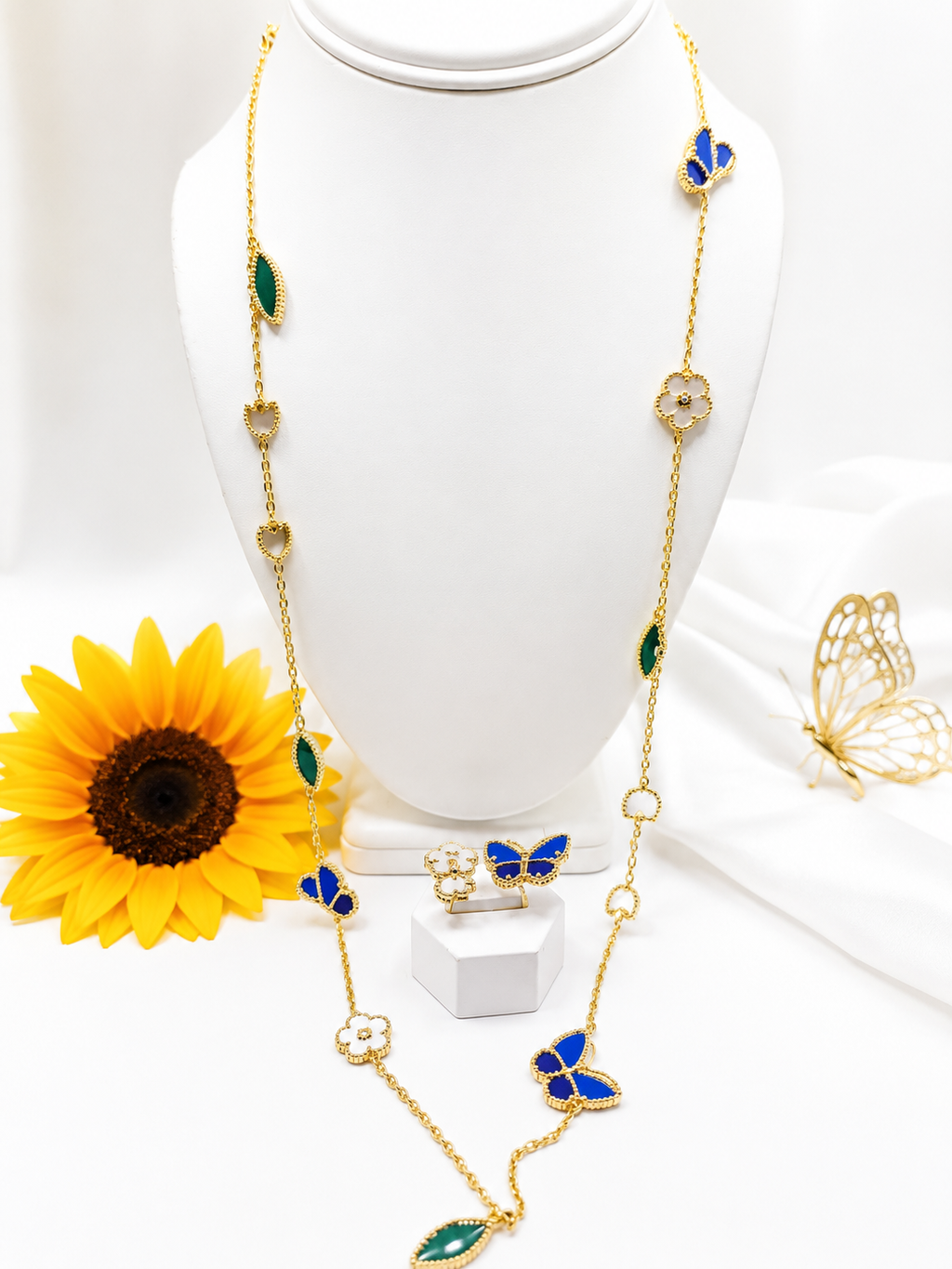 SET INSPIRADO DISEÑADOR MARIPOSA SUERTE