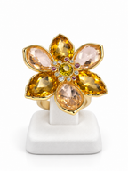 Anillo FLOR Grande Cristal 5A