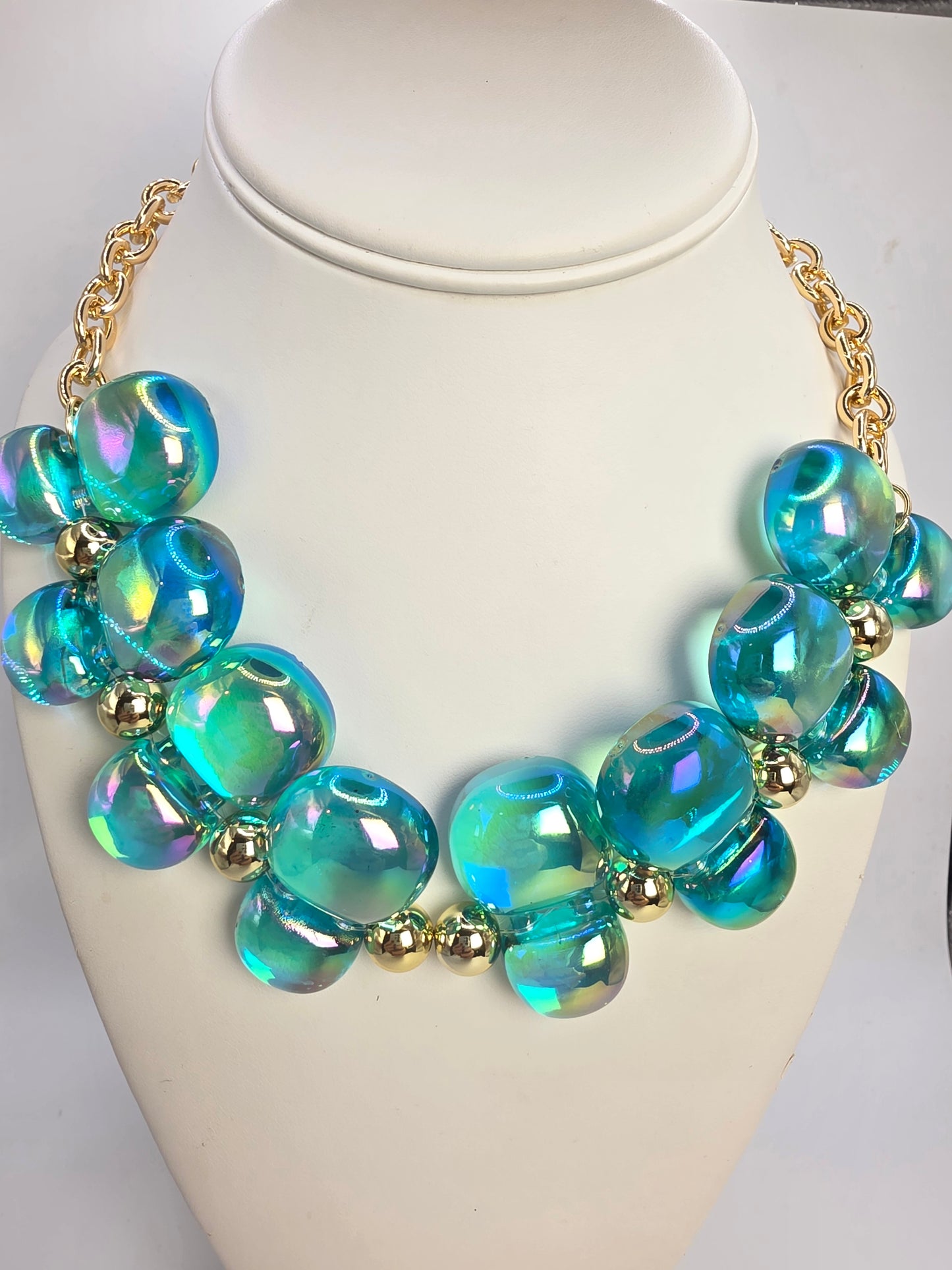 Gargantilla Bolas de Agua de verano  Rosa/ Azul / Amarillo