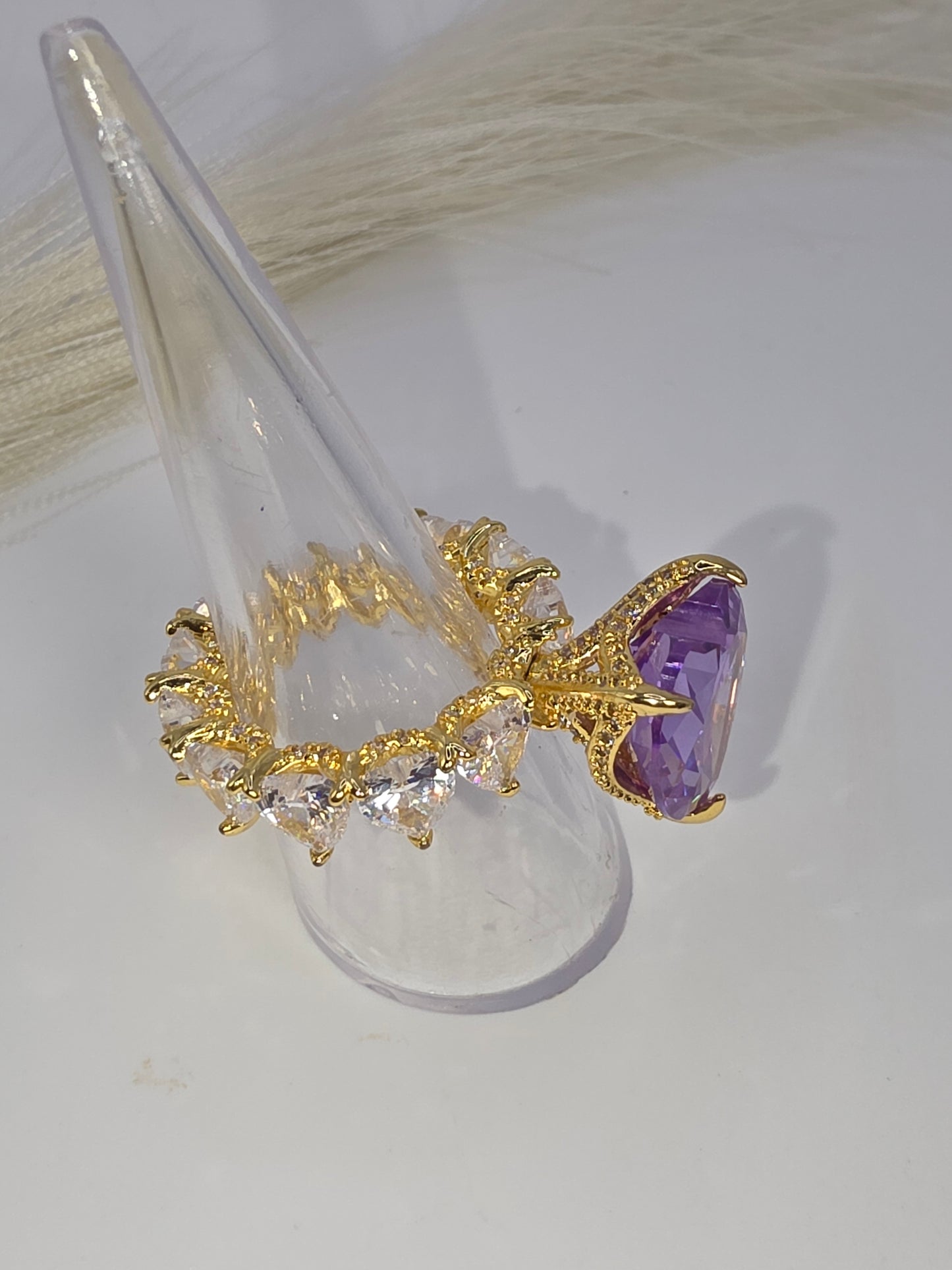 Purple Bling Princess Ring | Real Glass