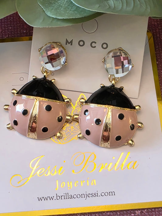 Aretes coquitos rosa