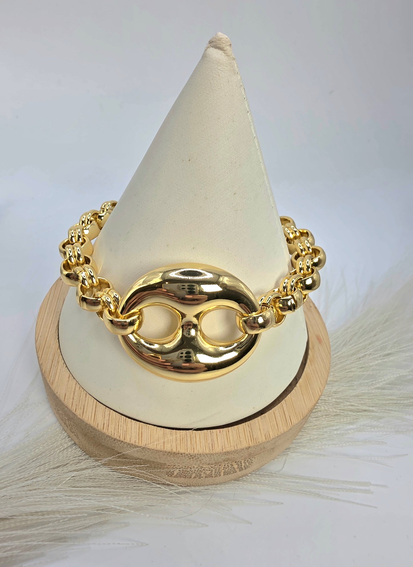 Pulsera con tejido GG size 7inch