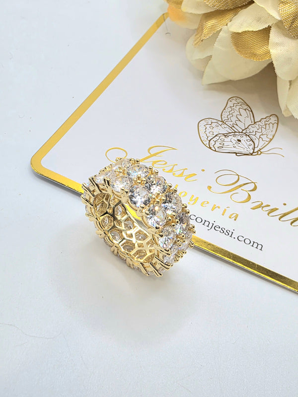 Anillo Romántico de Vidrio Real