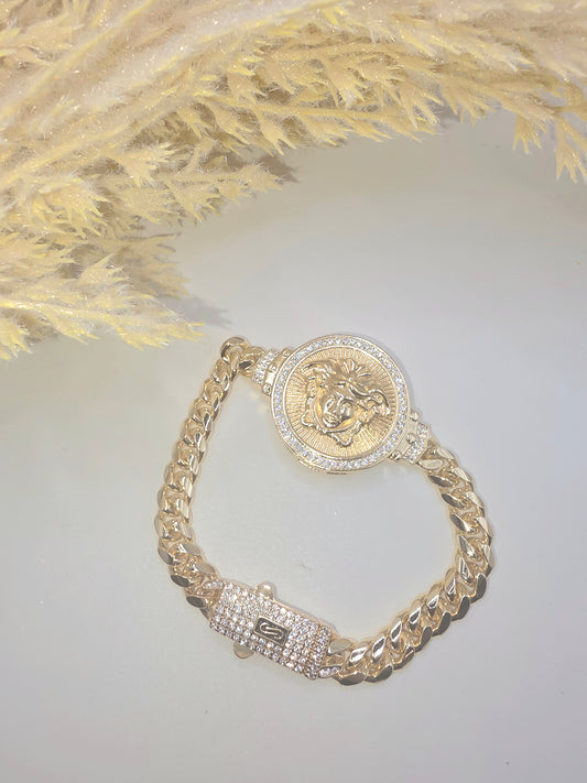 Pulsera tejido y Broche Monaco Meduza Size  7inch