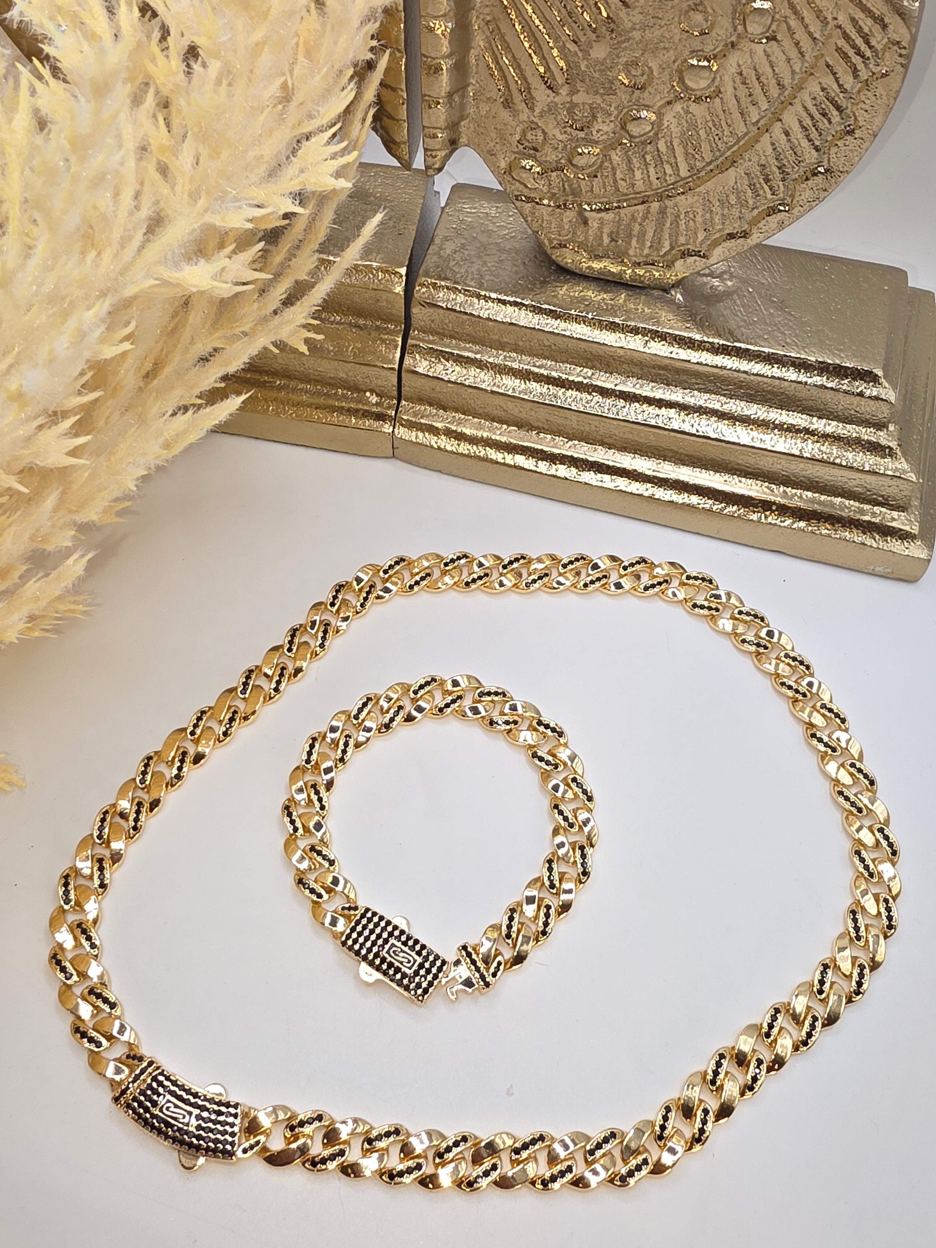 Set de Monaco adimantada en Vidrio oscuro 18inch/7inch