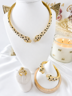 Gargantilla Leopardo- Gold y Silver se abre y se adapta