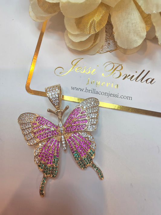 Dije Mariposa de Vidrio Grande