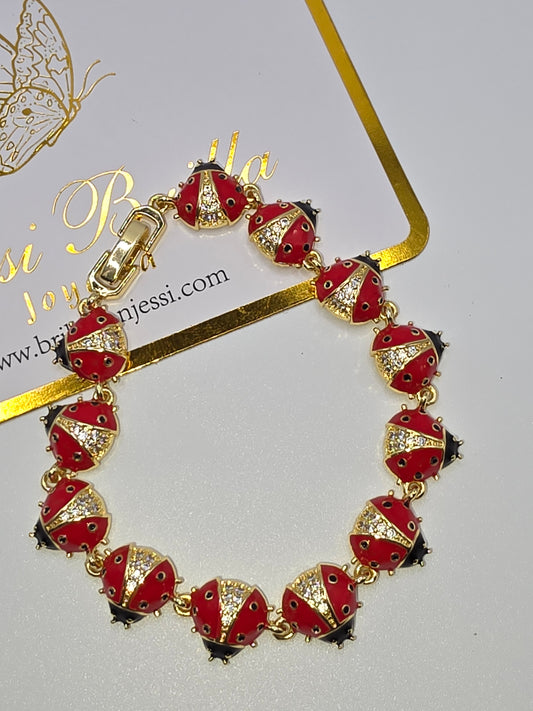 Pulsera de coquitos rojos 7inch