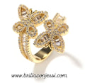 Anillo de Mariposa en Vidrio Picado