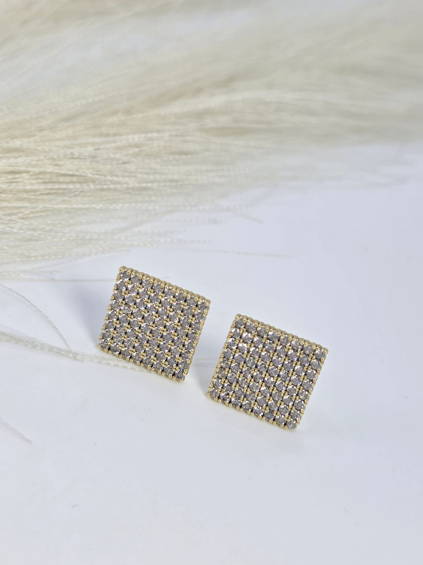 Hip Hop Earrings with Glass Frames