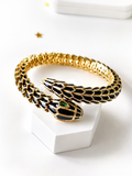 Brazalete serpiente con escama en oscuro -Size  7inch
