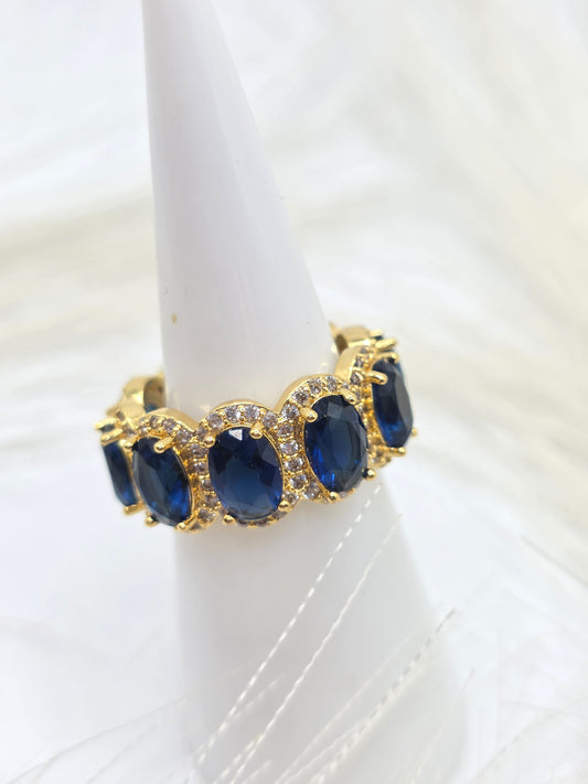 Anillo princesa Azul Vidrio 5A