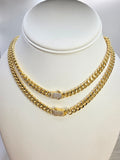 Cadena baby Mónaco de 6mm delgada Lamimado Oro 14k