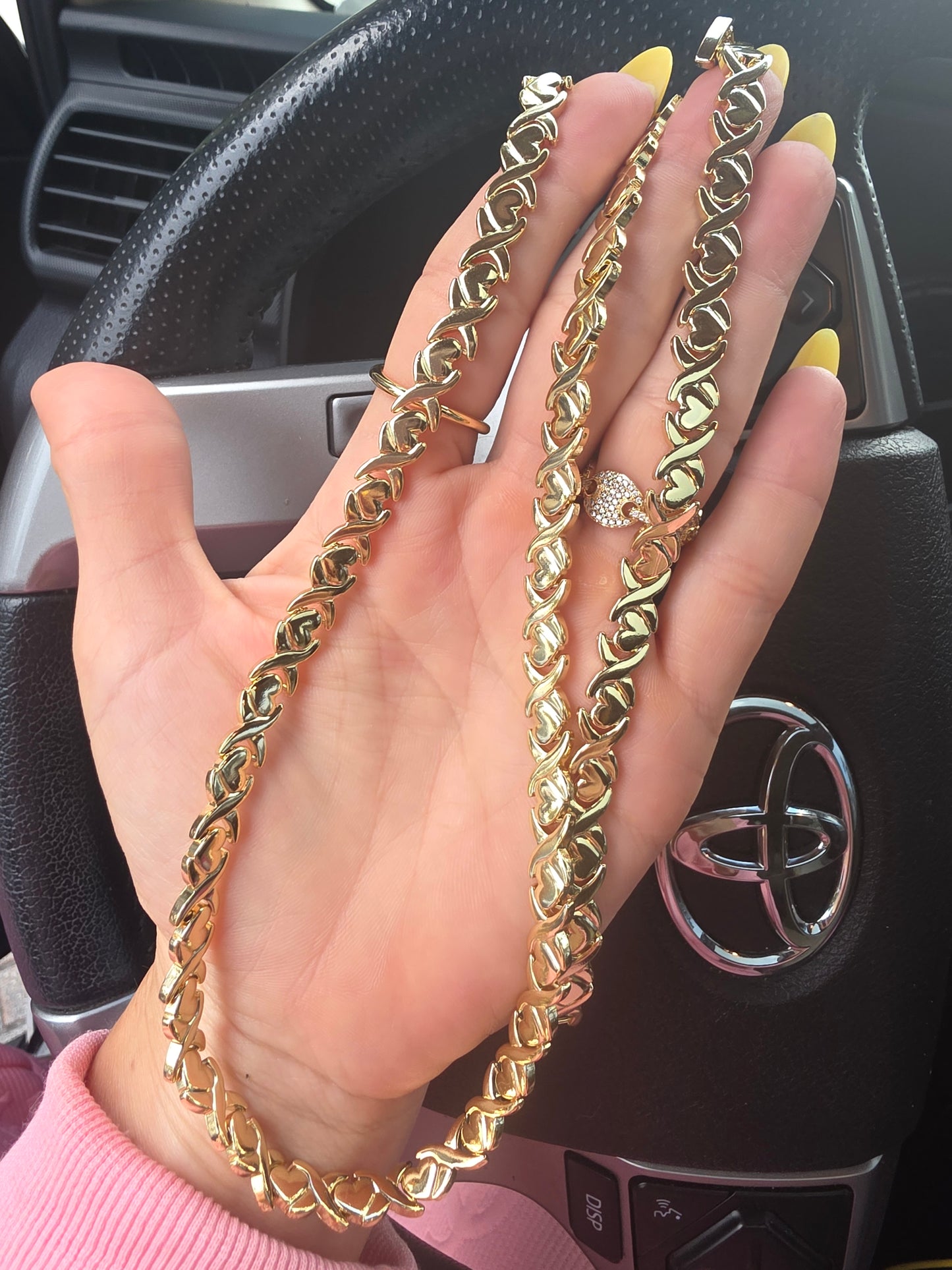 Set de Corazones en 17inch Laminado 14k Alta calidad