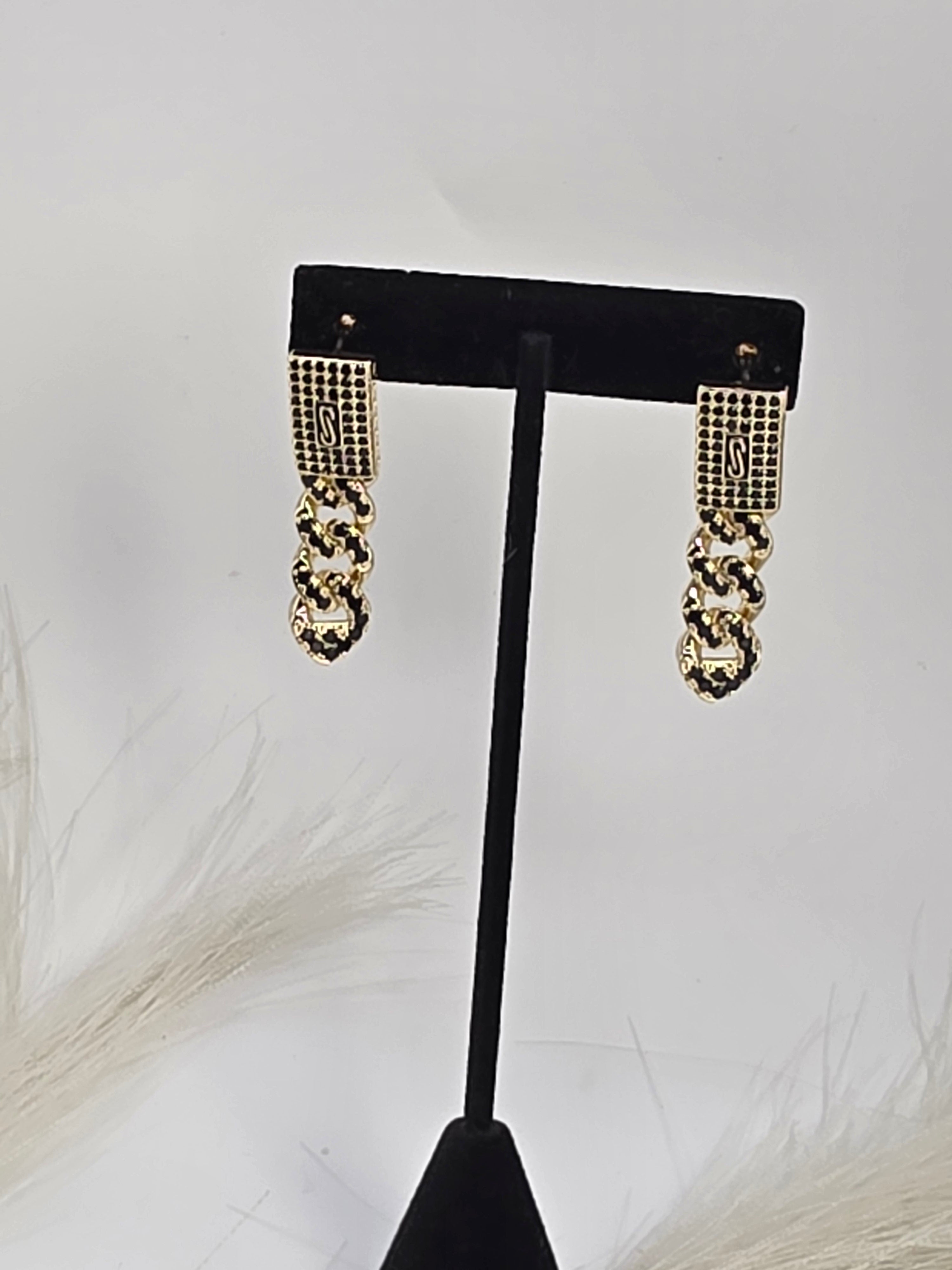 Aretes Mónaco Oscuro