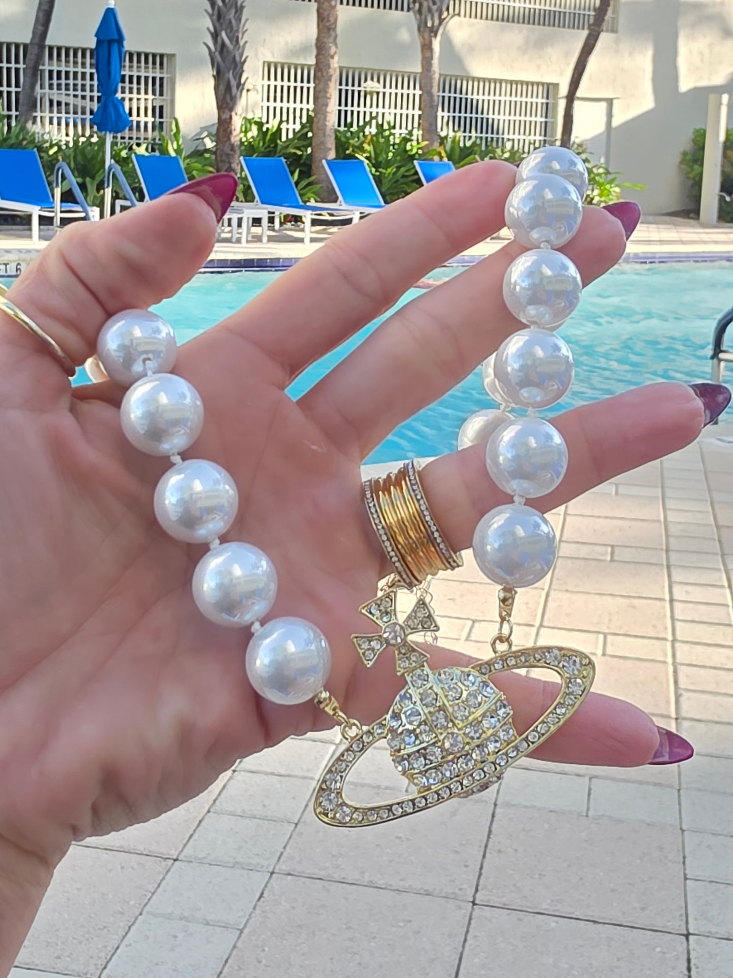 Pearl Bead Choker Size 18inch